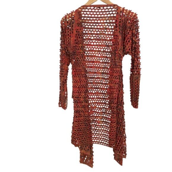 Funky Linea Domani Limited Collection Laser-Cut Open Front Cardigan medium fal… - Picture 7 of 10